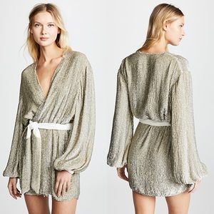 Retrofete Gabrielle Robe Sequin Dress in Champagne